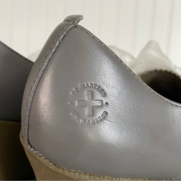 Dr. Martens MIMI Wedge Heels in Steel Gray Leather - Picture 4 of 11